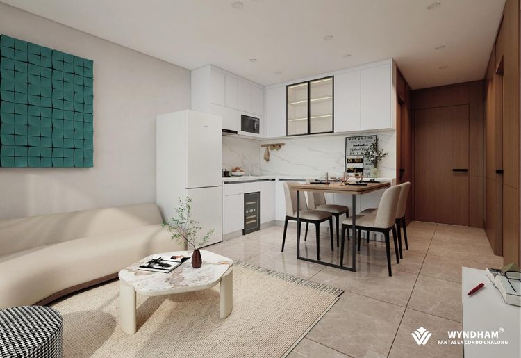 Pool-view 1-bedroom leasehold at Wyndham Fantasea Chalong รูปที่ 3