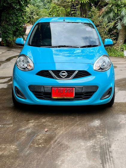 Nissan March 2015 1.2 E Sedan เบนซิน ไม่ติดแก๊ส เกียร์อัตโนมัติ ฟ้า รูปที่ 4