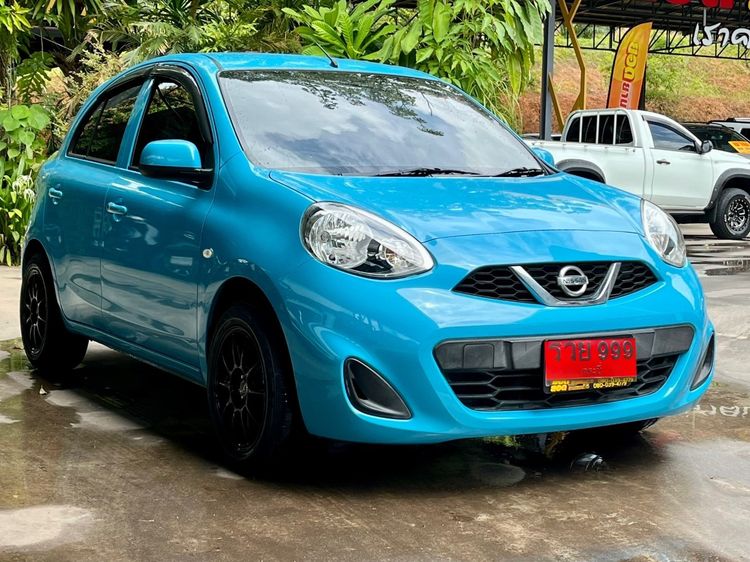 Nissan March 2015 1.2 E Sedan เบนซิน ไม่ติดแก๊ส เกียร์อัตโนมัติ ฟ้า รูปที่ 3