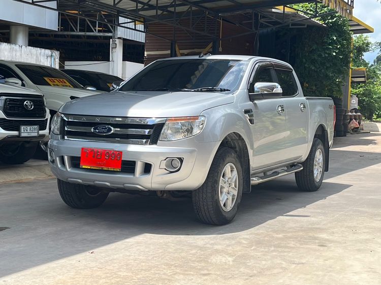 Ford Ranger 2014 2.2 XLT 4WD Pickup ดีเซล ไม่ติดแก๊ส เกียร์ธรรมดา เงิน