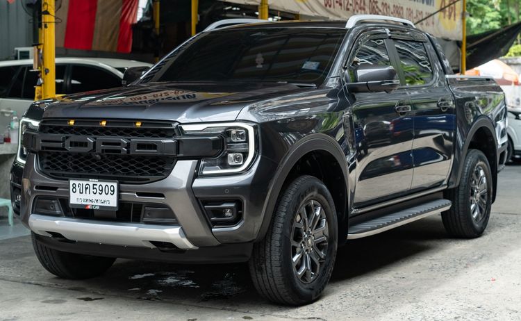 Ford Ranger 2022 2.0 Bi-Turbo 4WD Wildtrak Pickup ดีเซล ไม่ติดแก๊ส เกียร์อัตโนมัติ เทา รูปที่ 2