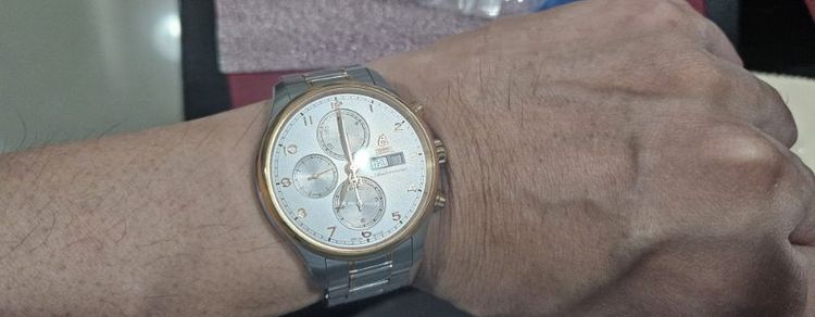 ERNEST BOREL  Automatic Chronograph Day Date swiss made รูปที่ 10
