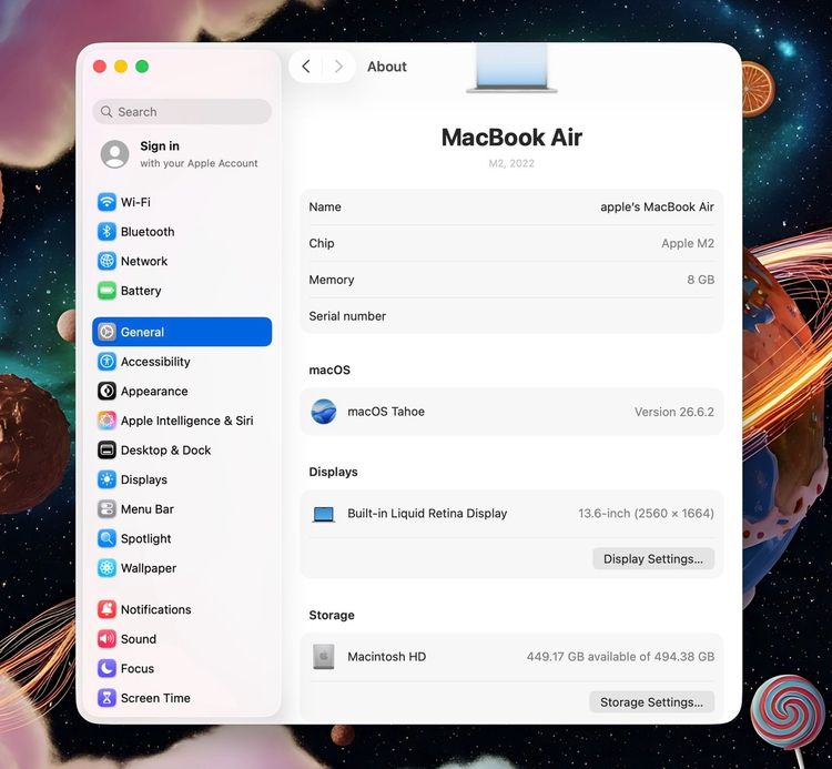 MacBook Air 13-inch M2 2022 Ram8GB SSD512GB Silver รูปที่ 12