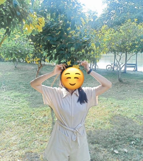 จั๊มสูท Pradap สีครีม Size S M รูปที่ 6
