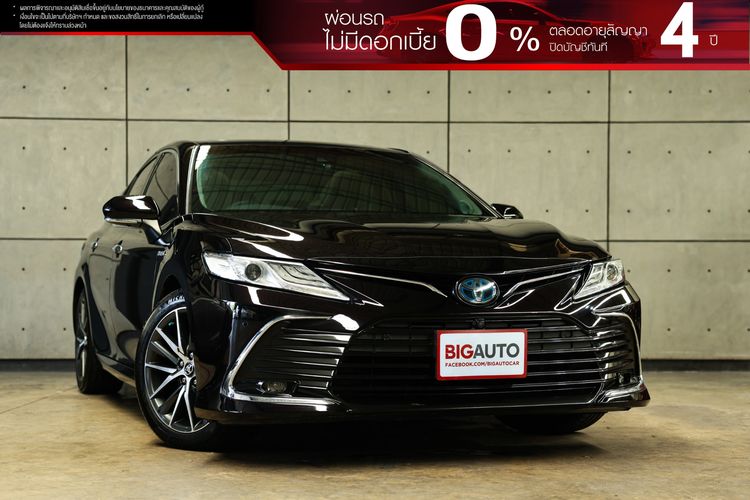 Toyota Camry 2022 2.5 HEV Premium Luxury Sedan ไฮบริด ไม่ติดแก๊ส เกียร์อัตโนมัติ ดำ