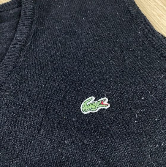 เสื้อกั๊ก LACOSTE ผ้า Wool Mark  แท้ 💯 size 3 ขนาดอก 21.5 ยาว 26.5 นิ้ว สภาพดีมาก สีดำทรงสวย เนื้อผ้านิ่มมาก หายากน่าสะสมครับ รูปที่ 4