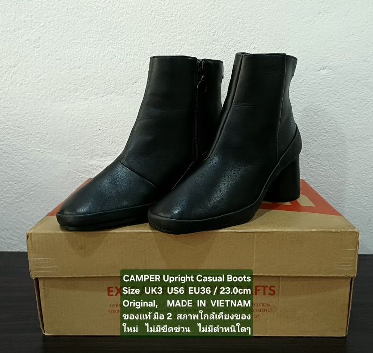 CAMPER Upright High Heel Boots, Women's 3UK 36EU/23.0cm Original ของแท้ มือ 2 สภาพใกล้เคียงของใหม่ หนังแท้ พื้นเต็ม ไม่มีตำหนิใดๆ งดงามมาก รูปที่ 5