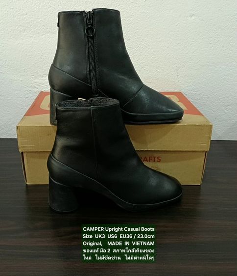 CAMPER Upright High Heel Boots, Women's 3UK 36EU/23.0cm Original ของแท้ มือ 2 สภาพใกล้เคียงของใหม่ หนังแท้ พื้นเต็ม ไม่มีตำหนิใดๆ งดงามมาก รูปที่ 13