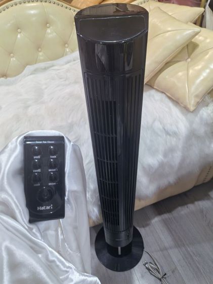 พัดลมทาวเวอร์ Hatari Tower Classic สีดำ​ พร้อมรีโมท (มีลมใช้ได้ปกติ/แจ้งตำหนิไม่ส่าย) รูปที่ 2