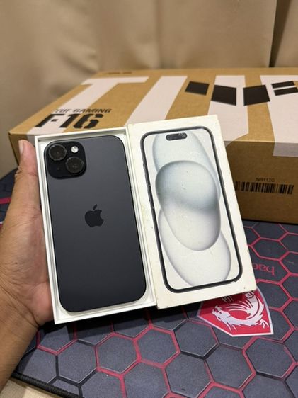 128 GB iPhone 15 128GB Black เดิมๆ จอแท้ลื่น กล้องสวย ใช้งานปกติ รับเทรินทุกรุ่นสอบถามได้คัฟ