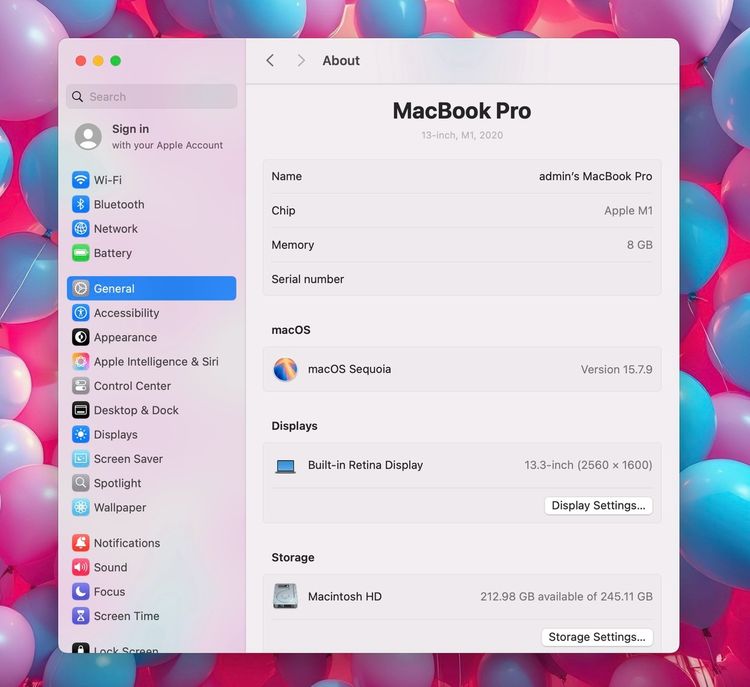 MacBook Pro 13-inch M1 2020 Ram8GB SSD256GB SpaceGray รูปที่ 13