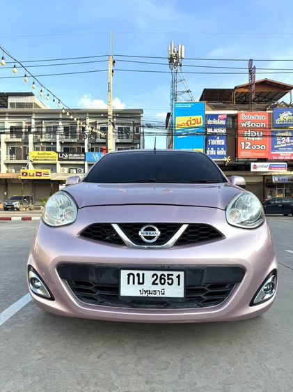 Nissan March 2016 1.2 E Sedan เบนซิน ไม่ติดแก๊ส เกียร์อัตโนมัติ ชมพู รูปที่ 2