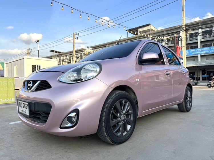 รถ Nissan March 1.2 E สี ชมพู