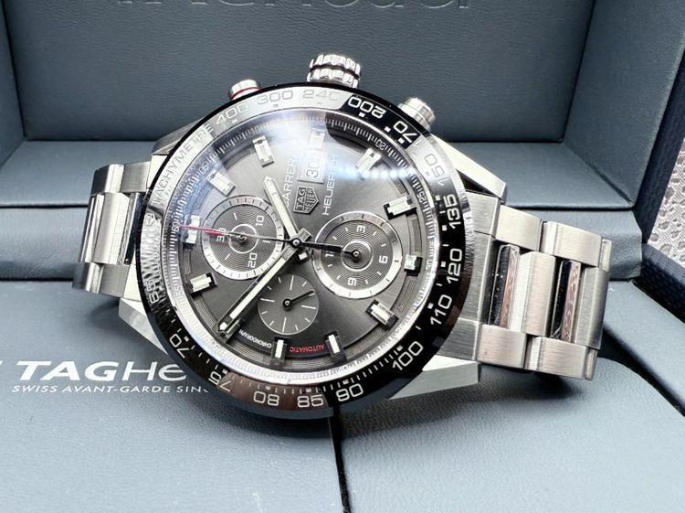 ดำ Tag Heuer Carrera Heuer 01 Automatic Chronograph