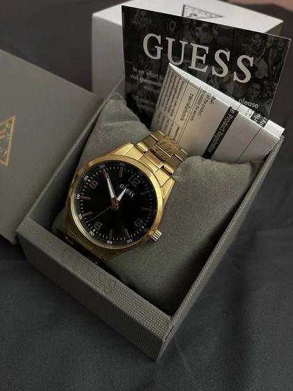 นาฬิกาข้อมือผู้ชาย GUESS รุ่น Easton GW0965G2 ตัวเรือนและสายสแตนเลสสีทองหน้าปัดสีดำ 40 mm.