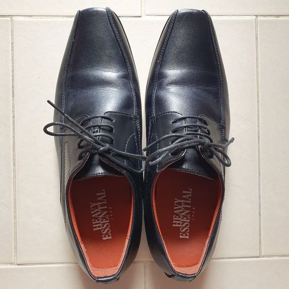HEAVY รองเท้าหนังผูกเชือกสีดำผู้ชาย Men's Leather Dress Shoe
