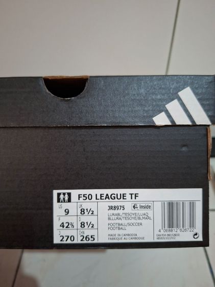 รองเท้าฟุตบอลร้อยปุ่ม F50 LEAGUE Turf  สีน้ำเงิน 270 cm. รูปที่ 9