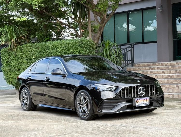 Mercedes-Benz C-Class 2024 C350e Sedan ปลั๊กอินไฮบริด (PHEV) ไม่ติดแก๊ส เกียร์อัตโนมัติ ดำ