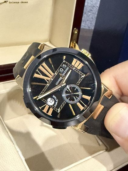 Ulysse Nardin Executive Dual Time 43mm Rose Gold — Full Set | Rare Collector’s Pieceขาย Ulysse Nardin Executive Dual Time 43mm รูปที่ 4