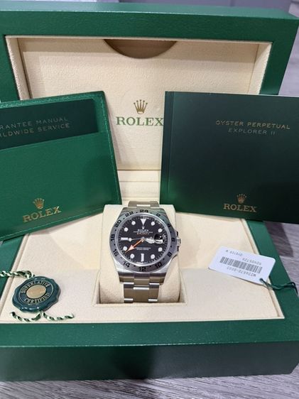 ROLEX EXPLORER II 226570 — BLACK DIAL — 2021💎 NOS / UNWORN — FULL SETขาย Rolex Explorer II 226570 หน้าปัดดำ ปี 2021 สภาพ New Old Stock