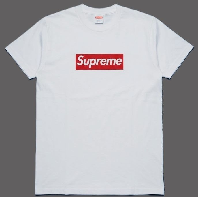 Supreme LA classic solid red Box Logo Tee in White