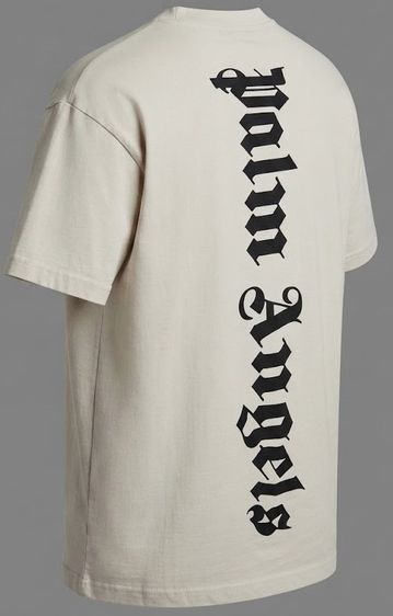 Palm Angels Vertical Logo T-Shirt Off-White รูปที่ 8