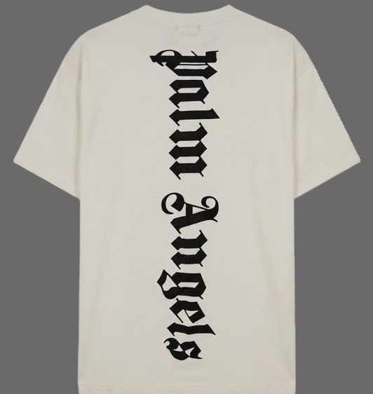 Palm Angels Vertical Logo T-Shirt Off-White รูปที่ 6