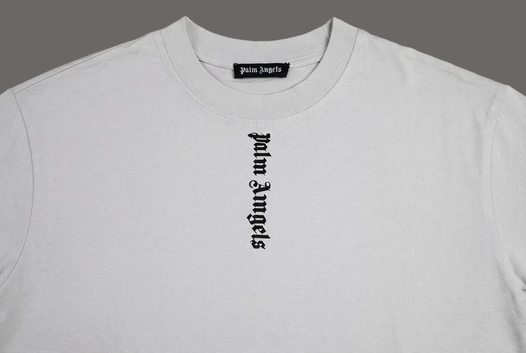 Palm Angels Vertical Logo T-Shirt Off-White รูปที่ 3