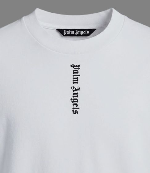 Palm Angels Vertical Logo T-Shirt Off-White รูปที่ 4