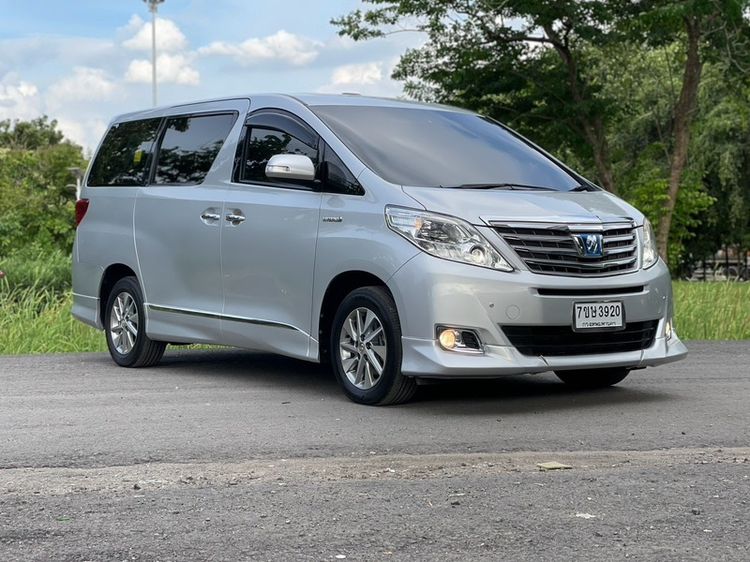Toyota Alphard 2013 2.4 Hybrid E-Four 4WD Van ปลั๊กอินไฮบริด (PHEV) ไม่ติดแก๊ส เกียร์อัตโนมัติ เทา