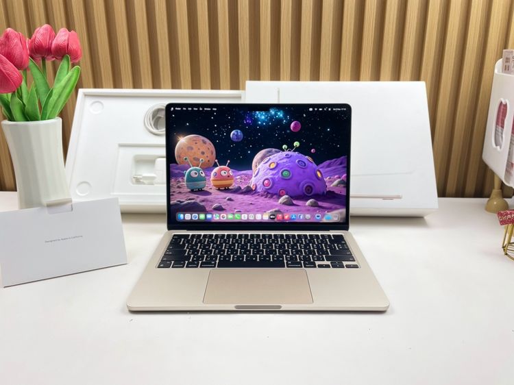 Apple แมค โอเอส 8 กิกะไบต์ อื่นๆ ไม่ใช่ MacBook Air 13-inch M3 2024 Ram8GB SSD256GB Starlight 