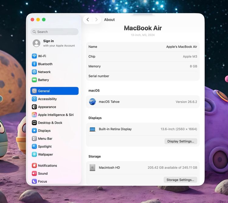 MacBook Air 13-inch M3 2024 Ram8GB SSD256GB Starlight  รูปที่ 12