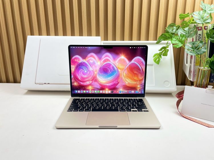 Apple แมค โอเอส 8 กิกะไบต์ อื่นๆ ไม่ใช่ MacBook Air 13-inch M3 2024 Ram8GB SSD256GB Starligh