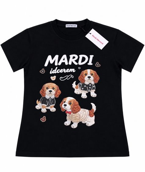 อื่นๆ เสื้อเชิ้ตและเสื้อผู้หญิง EU 34 ดำ แขนสั้น Mardi น้องหมา