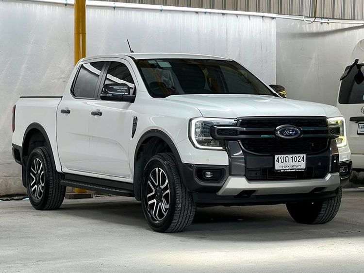 Ford Ranger 2023 2.0 Turbo 4WD Sport Pickup ดีเซล ไม่ติดแก๊ส เกียร์อัตโนมัติ ขาว