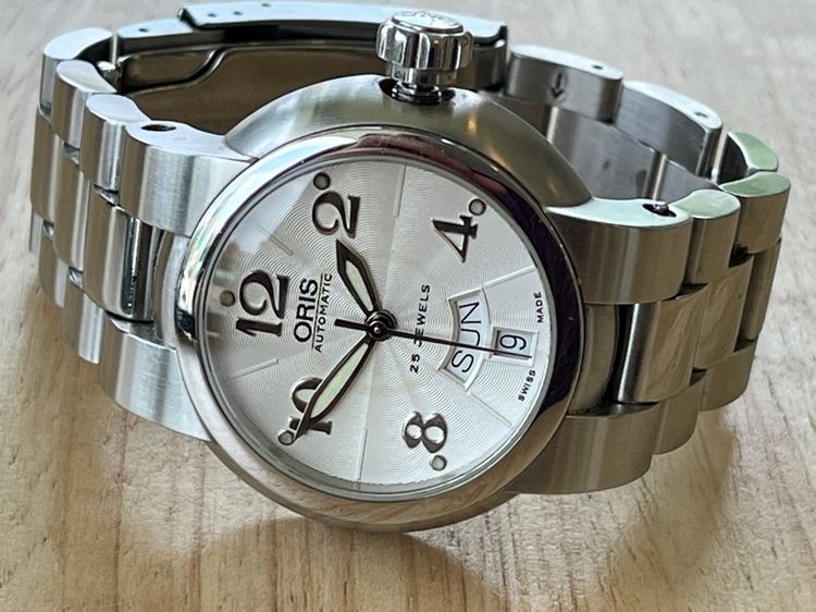 รับเทรด Oris Diver 100M Automatic Day Date White Dial