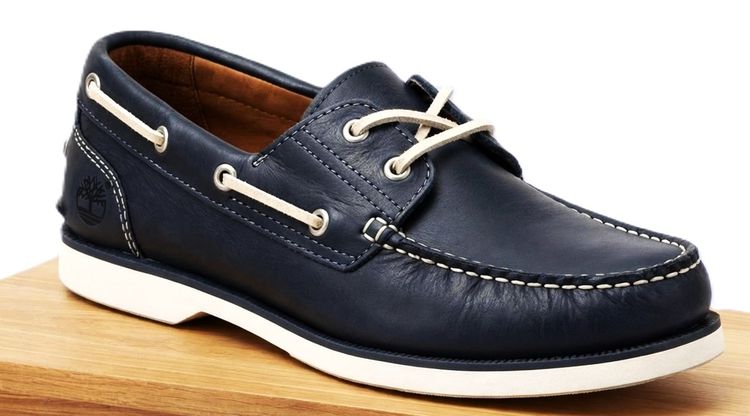 Timberland Classic 2-Eye Boat Shoe Navy Full-Grain  รูปที่ 4