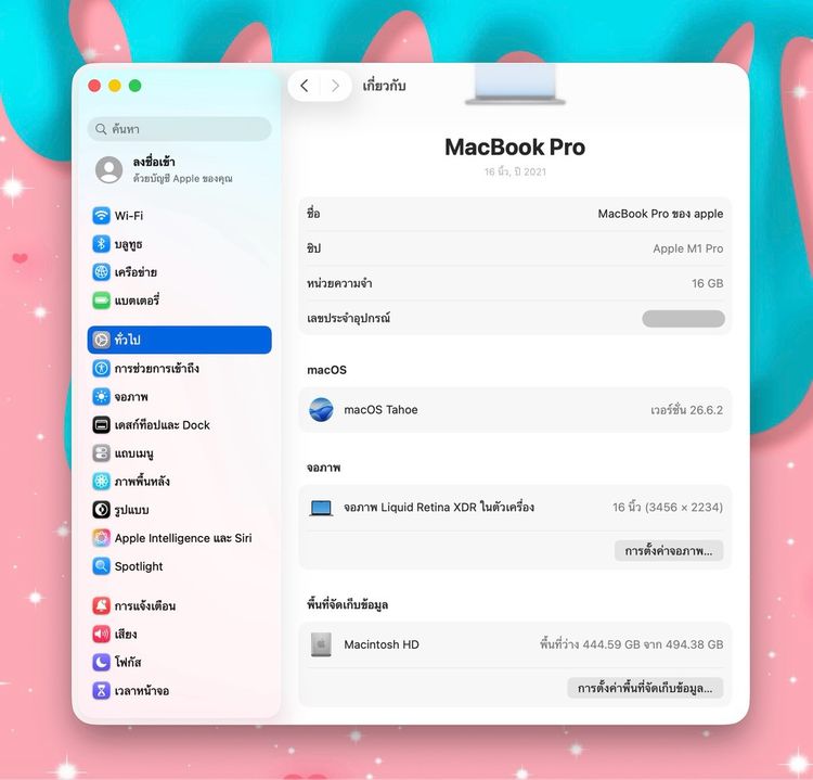 MacBook Pro 16-inch M1Pro Ram16GB SSD512GB SpaceGray  รูปที่ 12