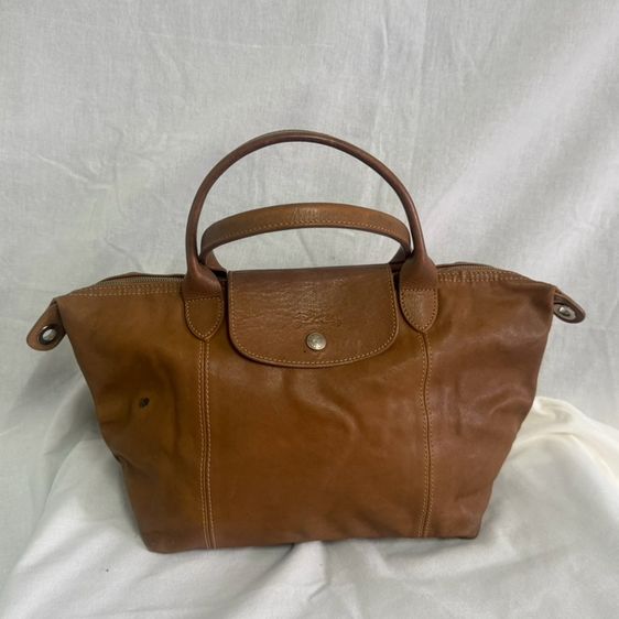 หนังแท้ หญิง น้ำตาล Pre-Owned แบรนด์ Longchamp รุ่น Le Pliage Cuir