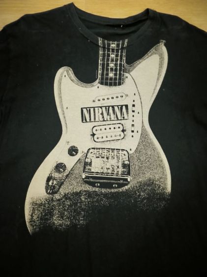 อื่นๆ อื่นๆ ดำ แขนสั้น Vtg 2005 Nirvana Band Guitar Tultex T-Shirt