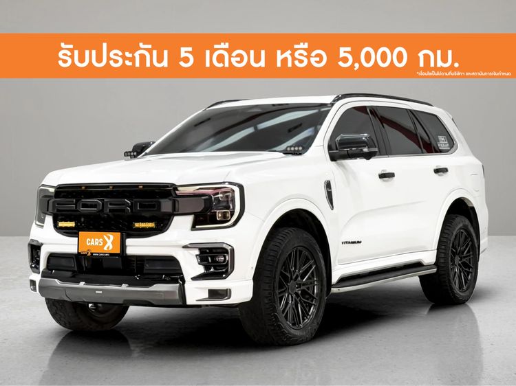 Ford Everest 2022 2.0 Titanium Plus 4WD Utility-car ดีเซล ไม่ติดแก๊ส เกียร์อัตโนมัติ ขาว