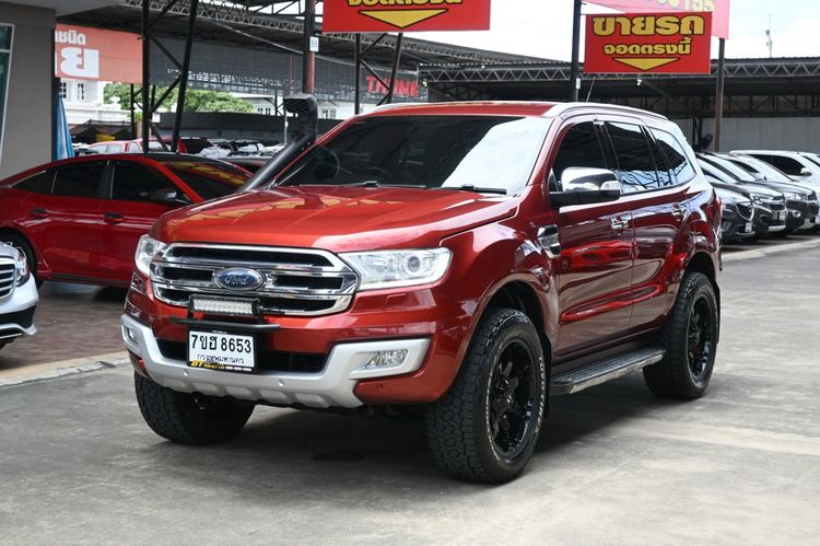 Ford Everest 2016 3.2 Titanium+ 4WD Utility-car ดีเซล ไม่ติดแก๊ส เกียร์อัตโนมัติ แดง
