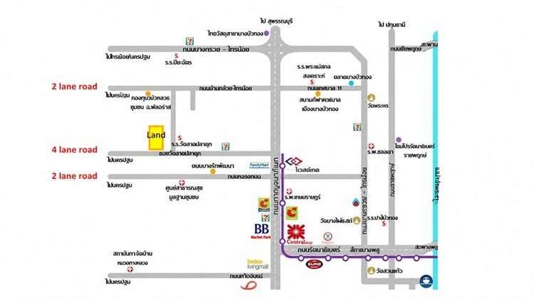 ขายที่ดินเปล่าถมแล้ว 14 ไร่ 301 ตร.ว. ซอยวัดลาดปลาดุก บางบัวทอง ทำเลดี เหมาะสำหรับการลงทุน ทำหมู่บ้านจัดสรร โกดัง และอื่นๆ  รูปที่ 4