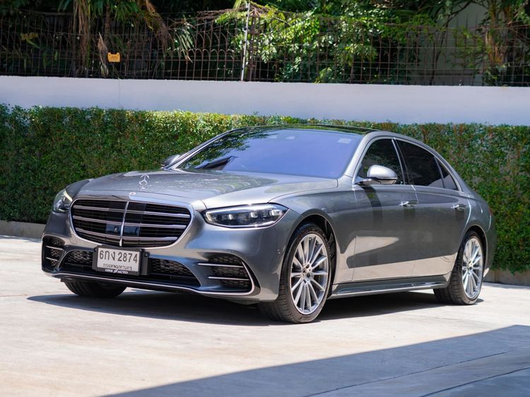 Mercedes-Benz S-Class 2022 S580 Sedan ปลั๊กอินไฮบริด (PHEV) ไม่ติดแก๊ส เกียร์อัตโนมัติ เทา รูปที่ 3