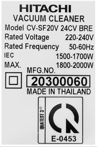 เครื่องดูดฝุ่น hitachi รูปที่ 8