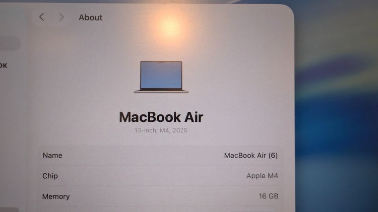 MacBook Air 13 M4 2025 16 GB, 256GB   รูปที่ 5