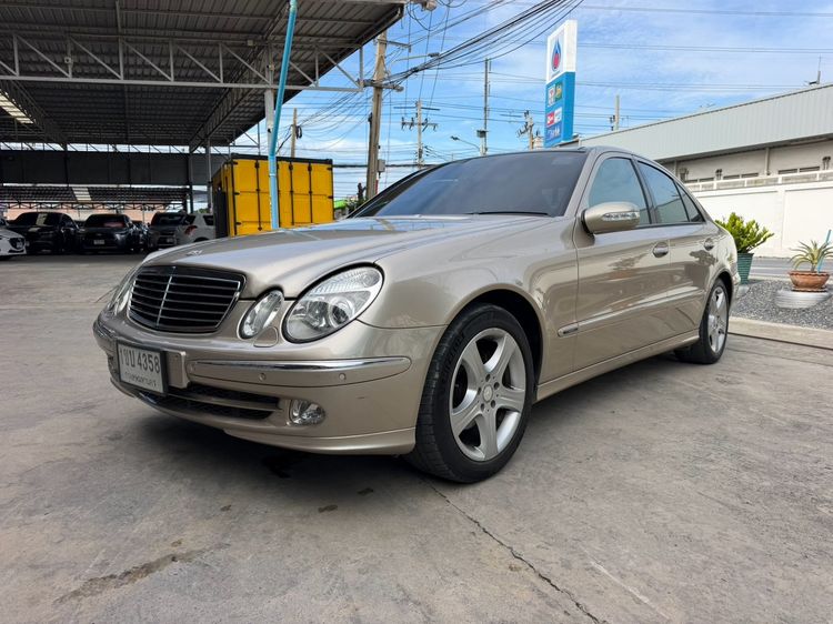 Mercedes-Benz E-Class 2003 E200 Kompressor Sedan เบนซิน ไม่ติดแก๊ส เกียร์อัตโนมัติ บรอนซ์ทอง รูปที่ 2
