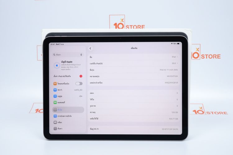 iPad Air M4 11" 128GB WiFi รอบชาร์จแค่ 3 ประกัน 05.2027  รูปที่ 2