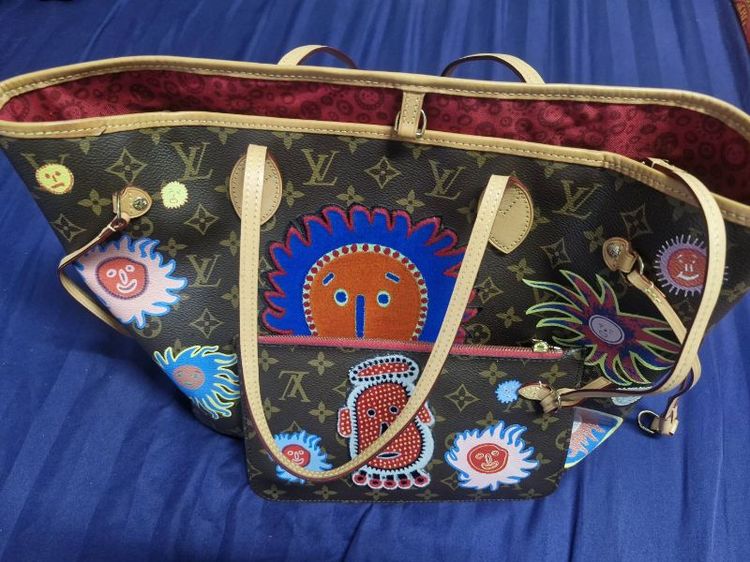 กระเป๋า Louis Vuitton x Yayoi Kusama Faces Neverfull MM