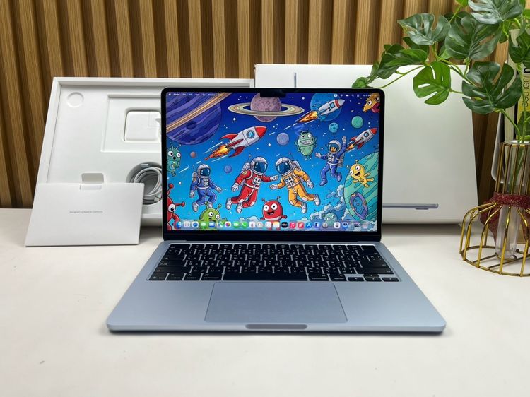 Apple แมค โอเอส 8 กิกะไบต์ อื่นๆ ไม่ใช่ MacBook Air 13.6-inch M4 2025 Ram16GB SSD256GB Sky Blue 